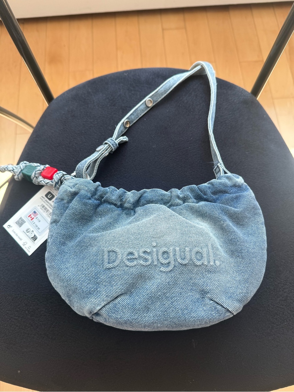 Desigual Denim Shoulder Bag in Light Blue Brand New w Tags